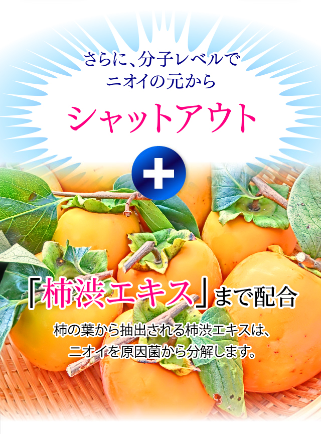 天然の消臭剤柿渋エキス配合